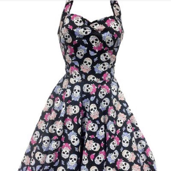 COPY - Muertos Day of The Dead Sugar Skull Dress - EUC - Picture 2 of 6